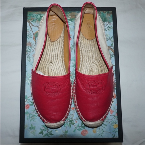 Gucci Leather/Canvas Espadrilles - Picture 5 of 12